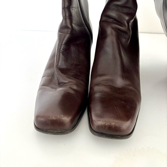 Antonio Melani Knee Boot Heels Women’s Size 9.5 Brown  Leather - Picture 8 of 10